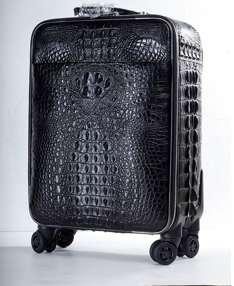 鳄鱼皮拉杆箱四轮真皮旅行拖箱支持分销一件代发新款 el0001