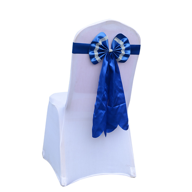免系椅背花蝴蝶结酒店婚礼庆典宴会用品丝带缎带椅子套凳子装饰