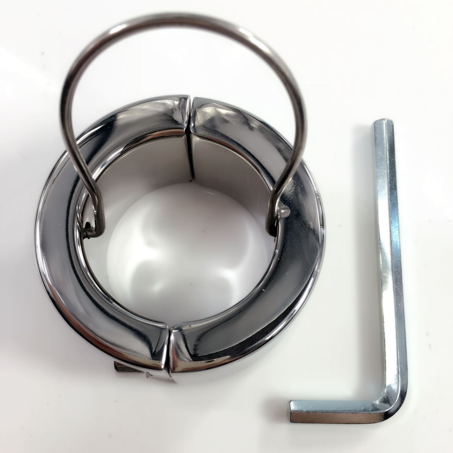 金属不锈钢阴囊束缚器 睾丸负重阳具吊坠环 成人另类情趣用品玩具