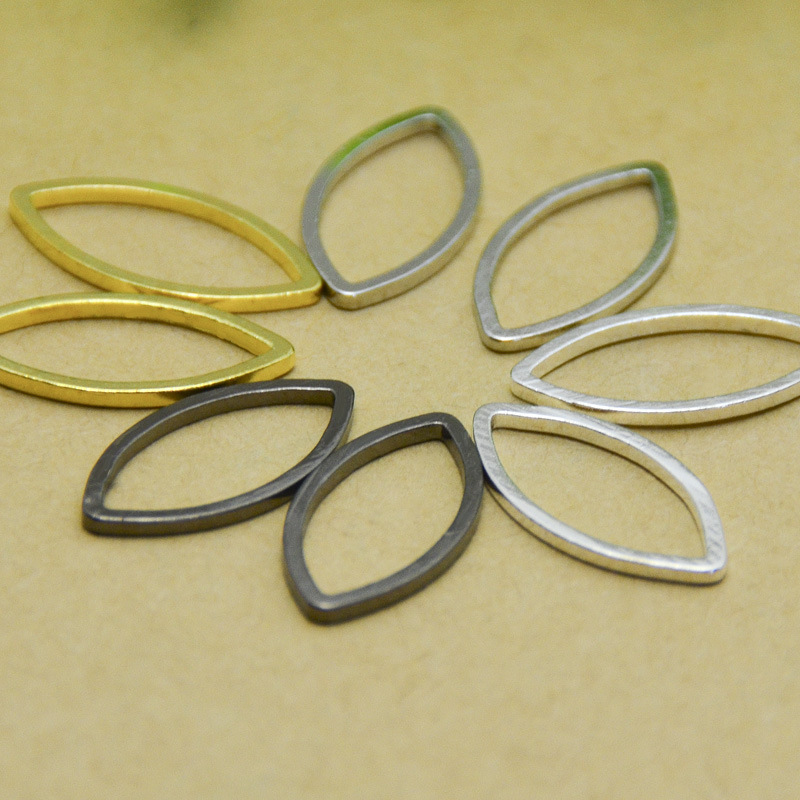 16*8mm几何马眼铜圈diy饰品配件手工材料批发耳环配件简约小挂件