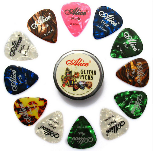 alice爱丽丝赛璐璐吉他拨片 弹片 匹克 12片20片24片盒装拨片