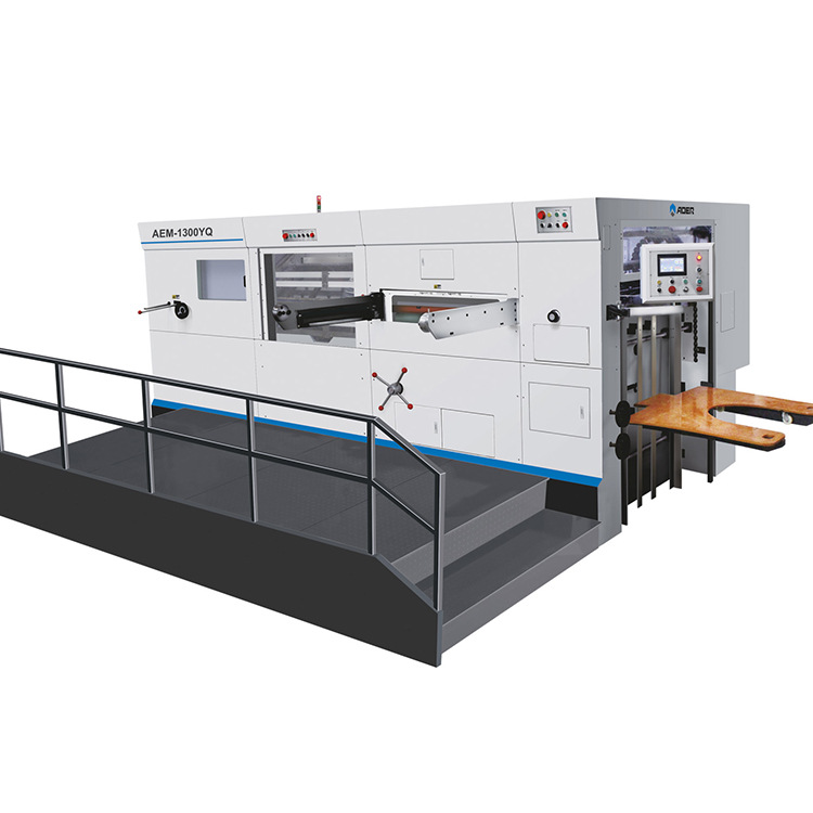 奥尔aem-1300yq半自动平压平模切机清废啤机 鞋盒自动压痕切线机