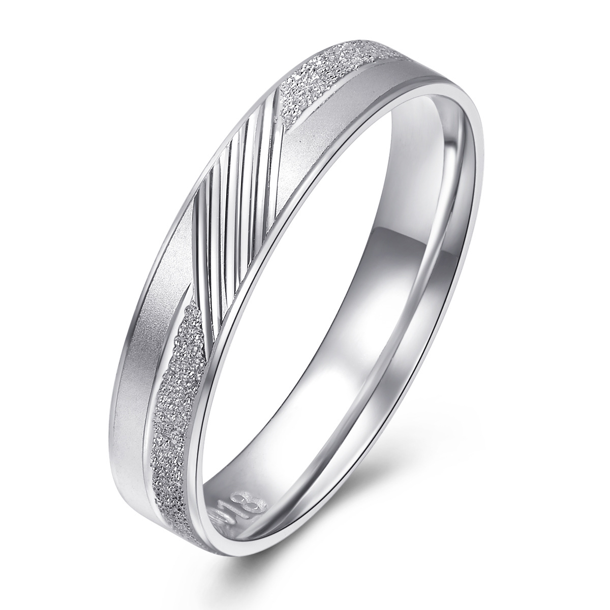 专柜六爪雪花款时尚18k白金女钻戒 镶钻求婚gia钻石戒指私人订制