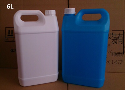 食品级hdpe食品级塑料桶 6l液体6公斤塑料方形桶 塑料壶乳白色