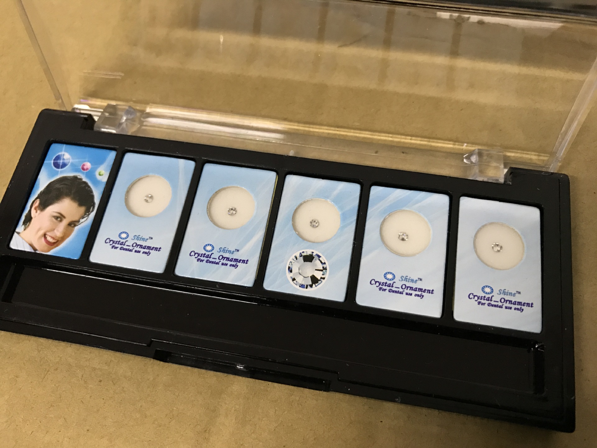 牙科材料 装饰牙钻 镶钻 透明白色 五彩水晶牙饰 牙齿美容 口腔