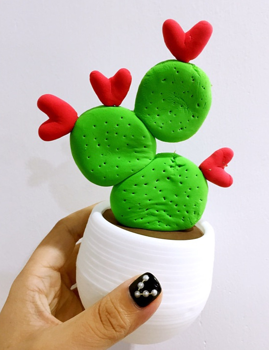 儿童彩泥超轻粘土diy多肉盆栽 圆形彩色小花盆手工创意教师节礼物