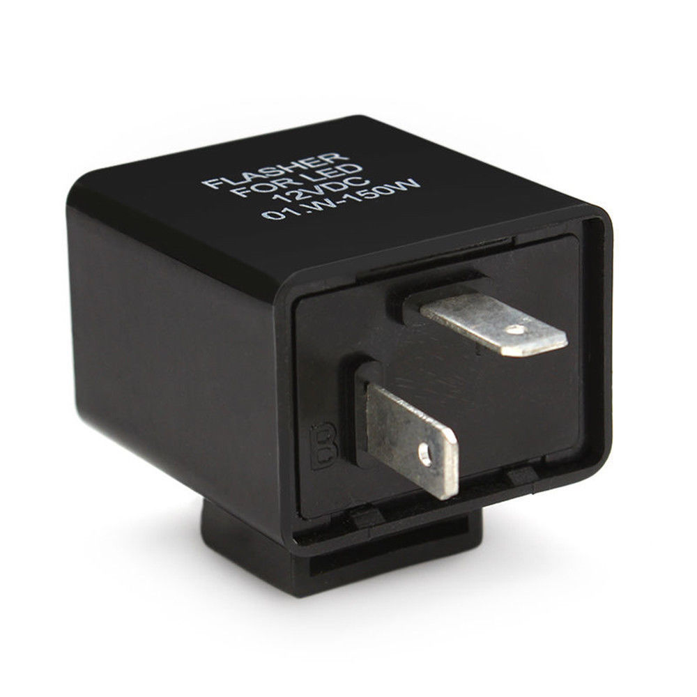 12v闪光继电器摩托车led转向灯2针闪光器信号灯闪烁爆闪2脚控制器