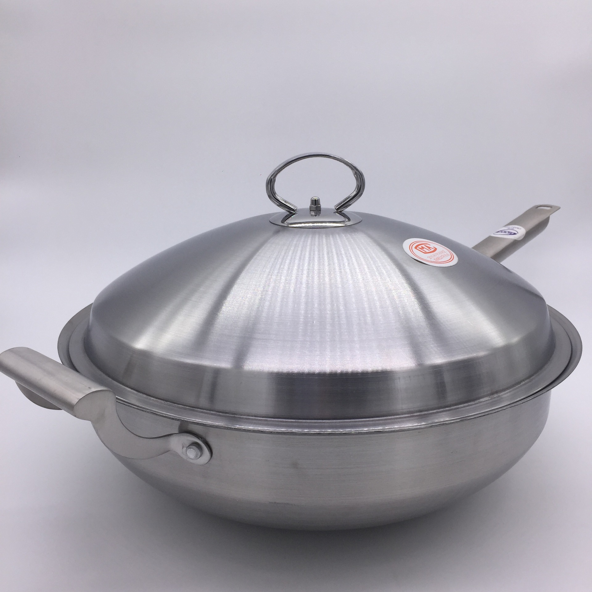 白钢锅 帝王锅不锈钢炒锅 不沾油白钢礼品采购会销锅具批发