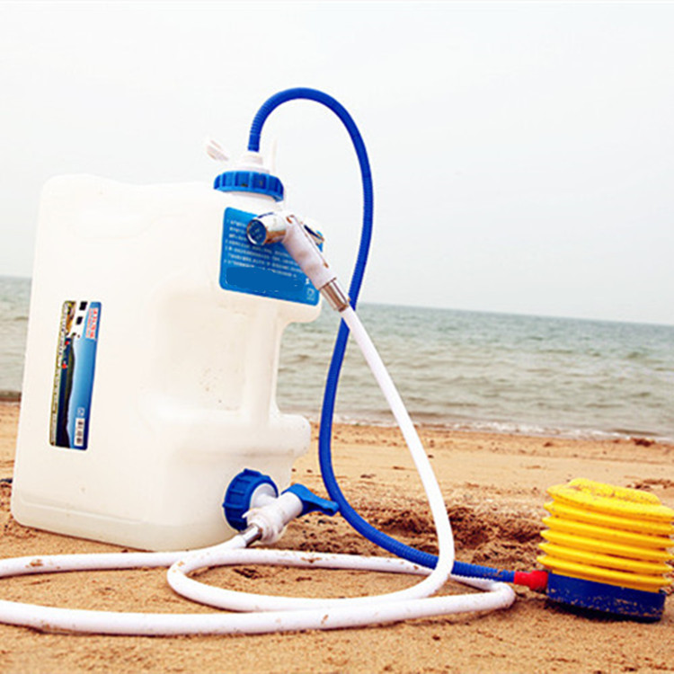 野外登山驴友便携式户外洗澡淋浴沐浴器 手持增压花洒淋浴器 现货