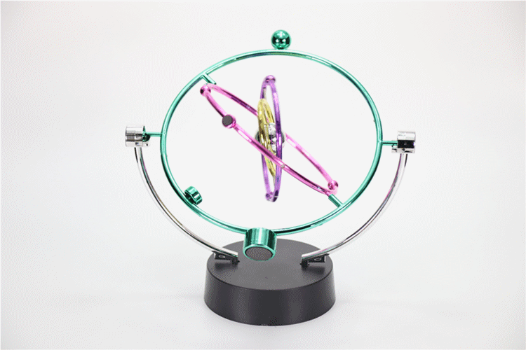 h009彩色天体永动仪 物理科教多彩模型创意电磁摆件工艺精品