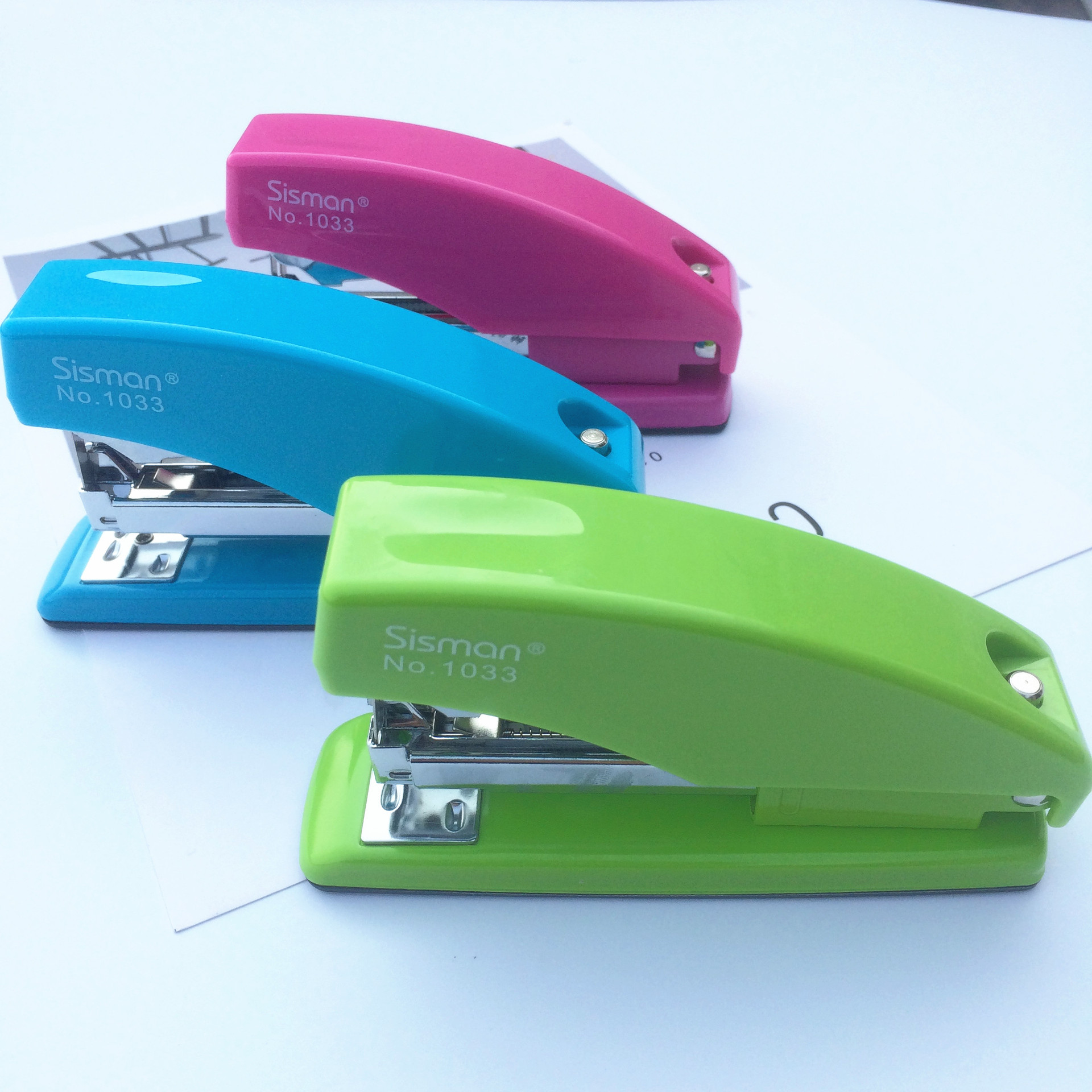 希曼弹出式省力型统一钉书针12通用订书器财务通用装订机批发