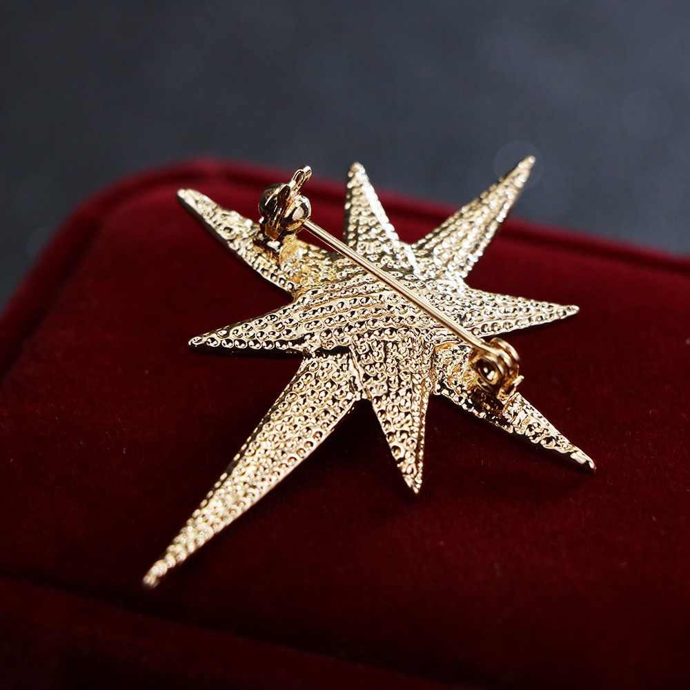 韩国时尚胸针新款星芒男女闪钻胸花珍珠徽章饰品衬衫外套胸章配饰