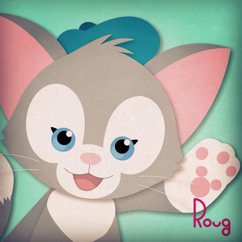 新款日本duffy达菲朋友gelatoni托尼画家猫咪毛绒公仔站坐姿吊饰