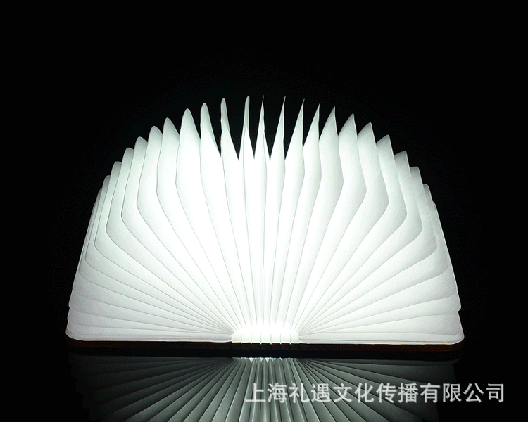厂家直销led折叠木质书灯usb小夜灯翻页书本灯创意新奇特礼品台灯