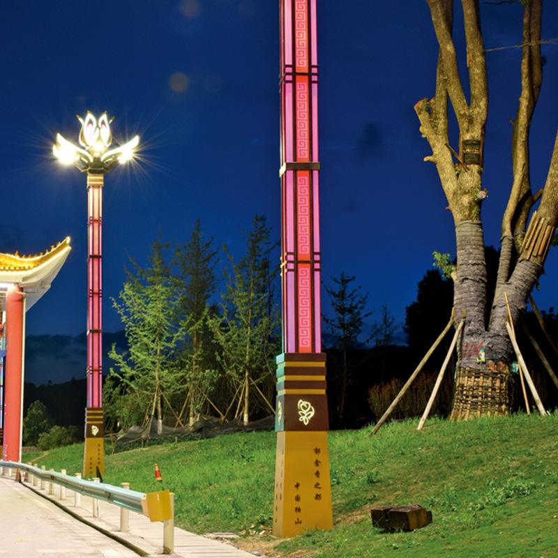 led莲花造型玉兰灯高杆灯 厂家定制户外景观亮化工程造型景观灯