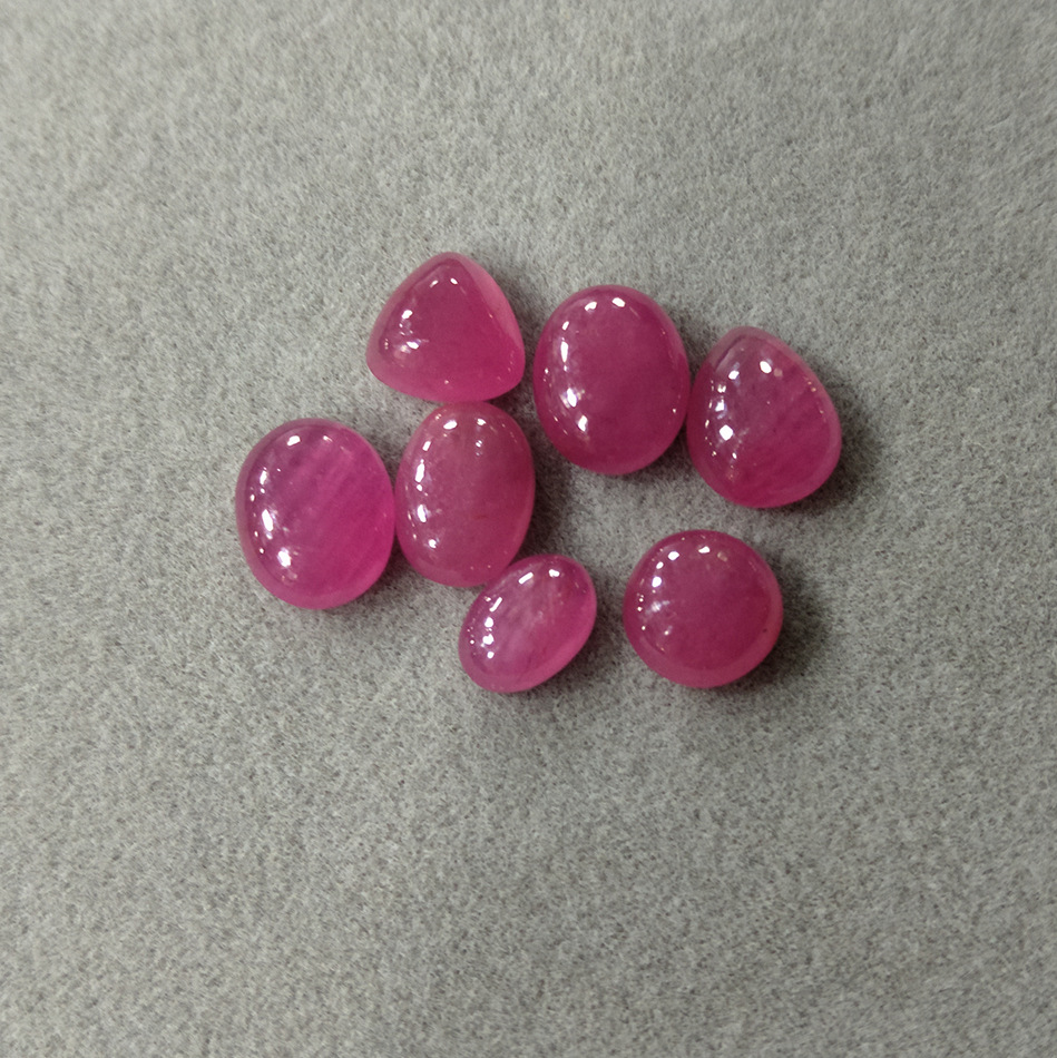 番禺有来工厂直销无烧无填充天然非洲红宝石裸石戒面批发价优