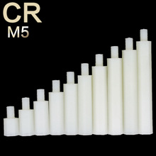 M5塑料隔离柱 尼龙六角柱单通螺柱M5六角螺丝塑料支撑柱垫高柱
