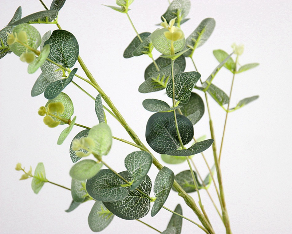 森系婚礼假花花束 仿真长枝尤加利叶 桉树叶子 家居插花装饰绢花