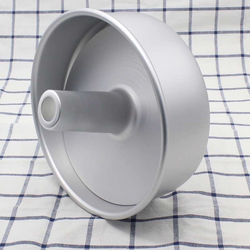 凯源戚风蛋糕模具6寸8寸中空烟囱烤箱烘焙工具阳极铝活底蛋糕磨具