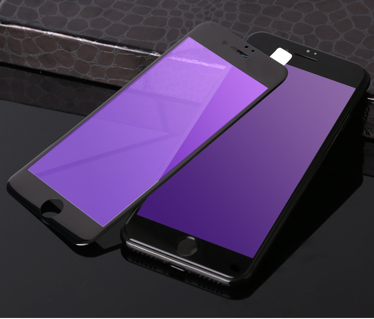 紫光软边全屏x苹果12钢化膜iphone11pro max手机xr贴膜抗蓝光适用