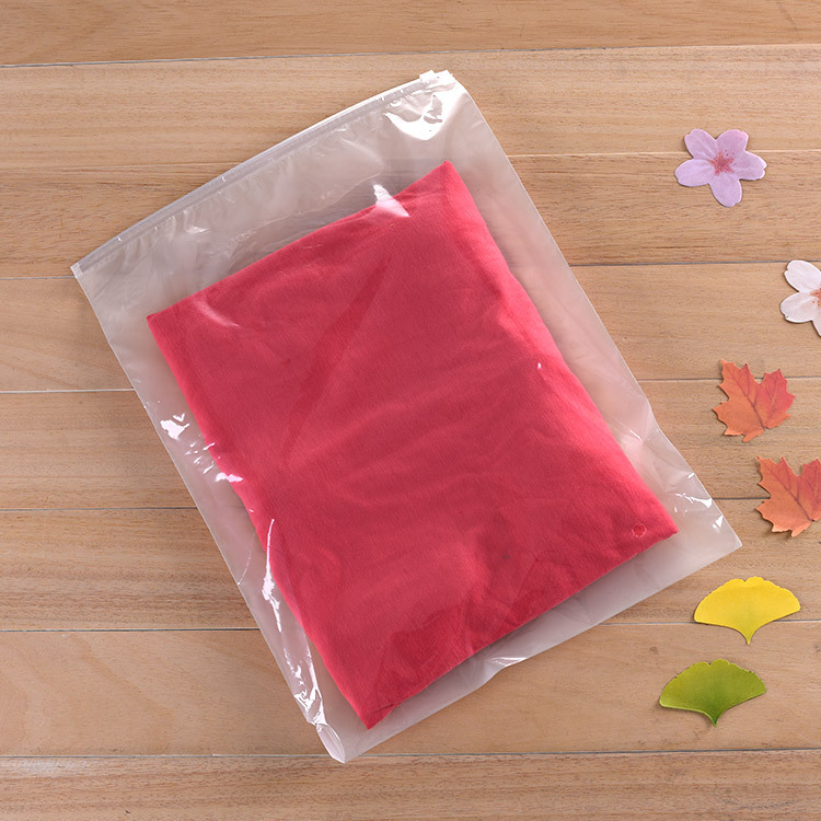 Factory Wholesale Spot Goods Translucent Frosted Ziplock Bag Clothing Packaging Bag Storage Clothing Zipper Bag Can Be Printed