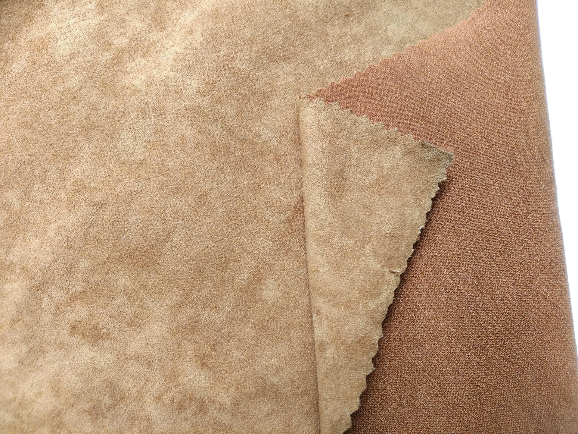 翻绒布高弹力反绒裤料直弹麂皮绒面料弹力仿麂皮绒紧身裤修身绒布