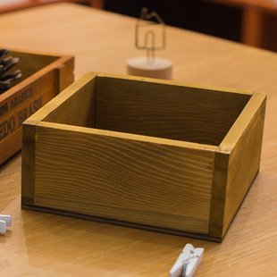 迷你小木盒 可爱方形首饰盒竹制木盒储物盒桌面小物品收纳盒