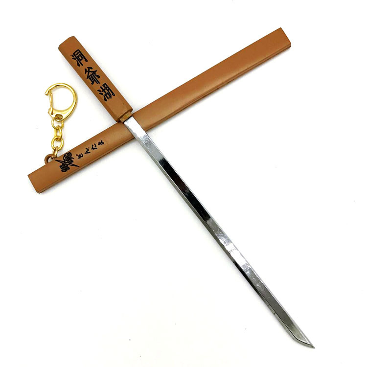 银魂洞爷湖刀鞘 材质:锌合金 包装:吸塑盒 尺寸:约22cm 功能:玩具