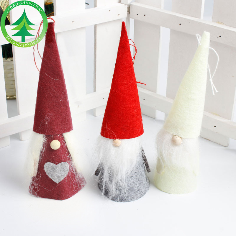 Santa Doll Pendant Christmas Decoration Gift Pendant Wholesale Christmas Snowman Fabric Small Pendant