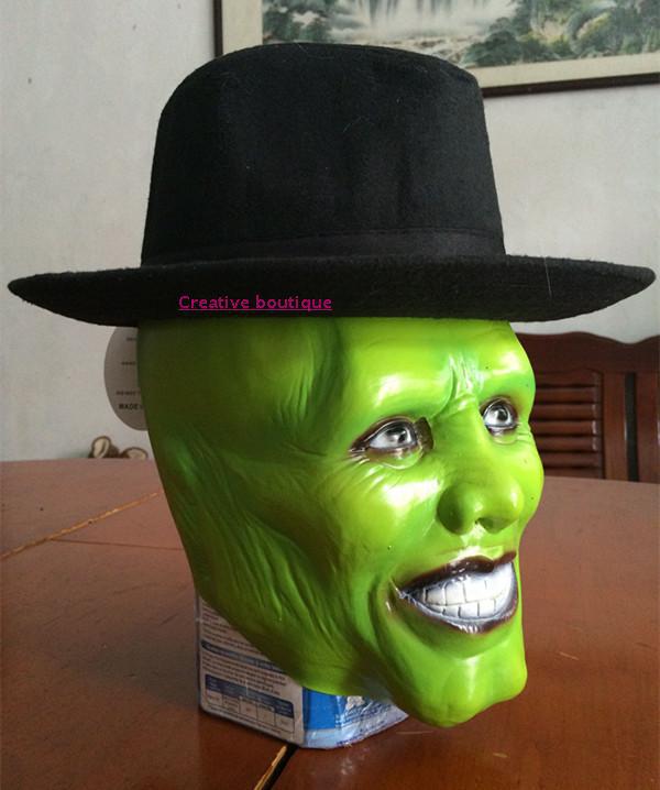 变相怪杰面具头套 万圣节绿恶魔cos整蛊 道具 电影主题金凯瑞面具