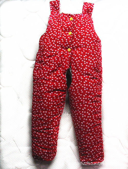 手工背带 加厚棉裤 男女儿童背带