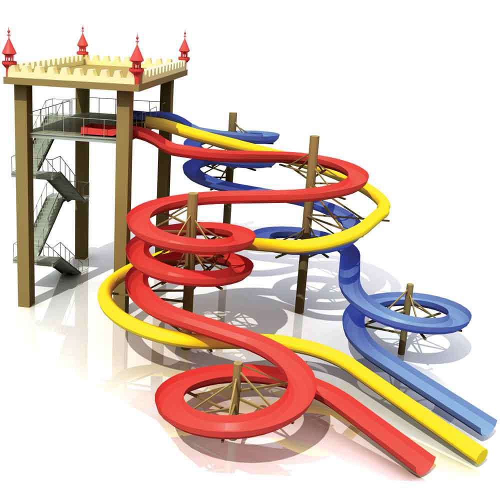 儿童水上乐园设备厂家 彩虹滑梯 敞开螺旋滑梯价格 广州厂家直销