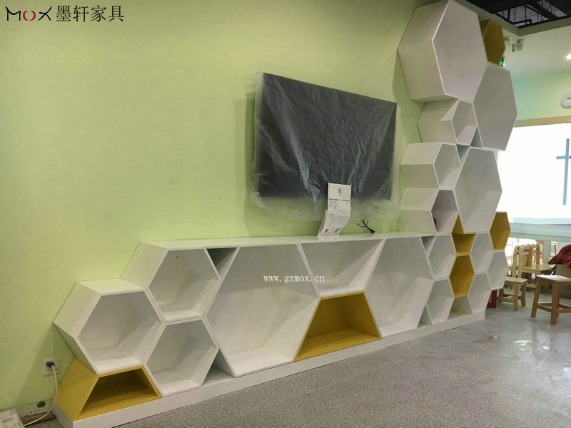 定制电视背景造型柜 逗号柜 电视背景格子 电视背景框