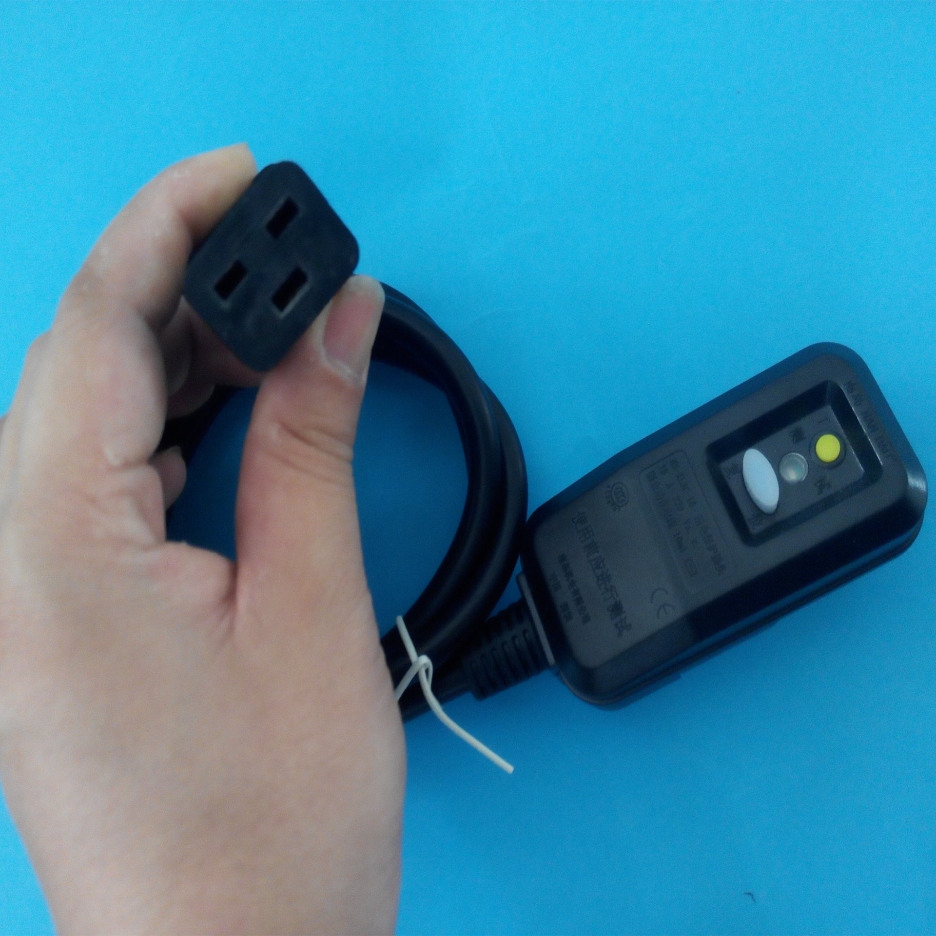 南岛牌黑色16a大号品字尾c19插头电饭煲净化器漏电保护插头