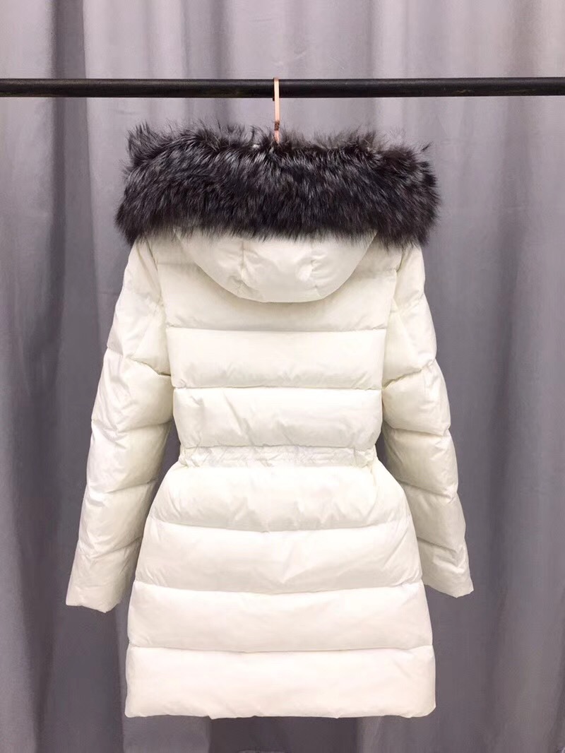 法国羽皇女羽绒服代购2017新款收腰中长款狐狸毛领m家海淘同款外
