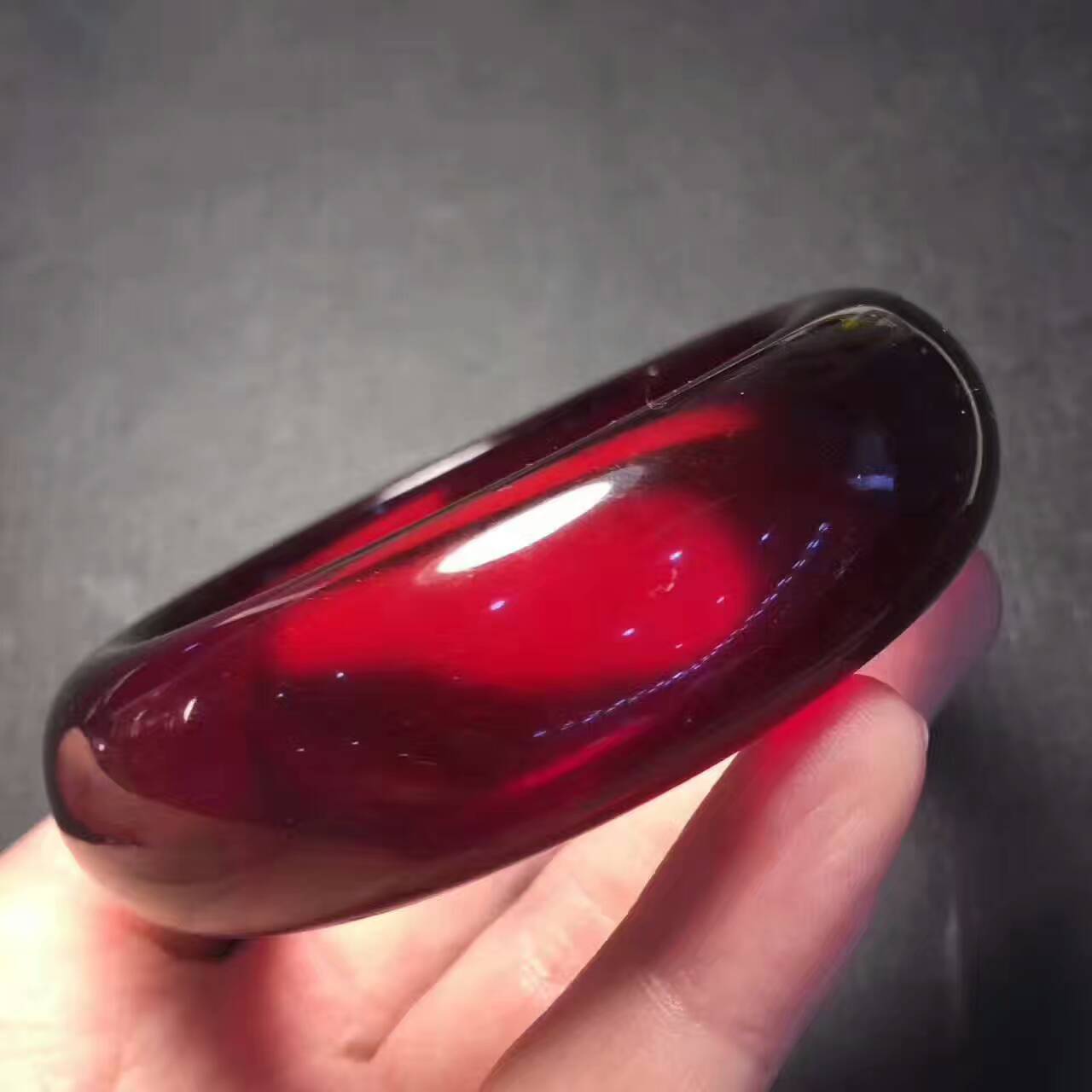 波兰蜜蜡手镯女 红血珀手镯圈口54-62mm