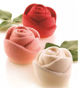 蜜可6连玫瑰花朵花瓣模蛋糕慕斯西点烘焙模具做蛋糕的工具1002