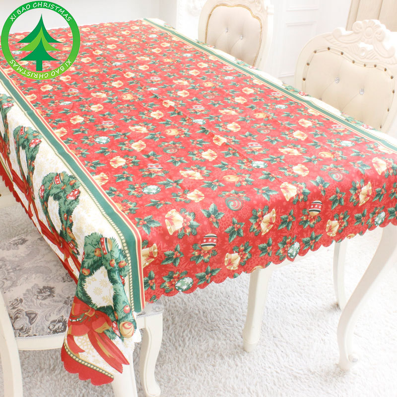 Christmas Table Decoration Fabrics Tablecloth Table Runner Coffee Table Printed Tablecloth Creative Christmas Dining Table Decorations