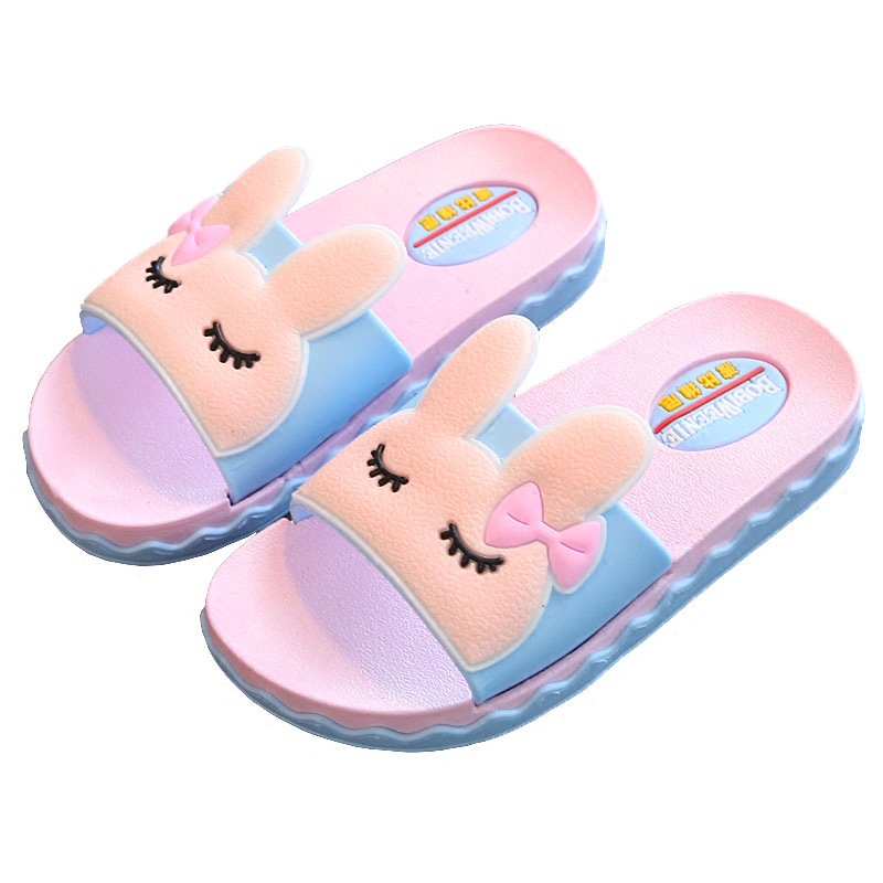 Children's Slippers Summer Female Bathroom Parent-Child Boy Girls Sandals Home Indoor Non-Slip Baby Cute Little Princess