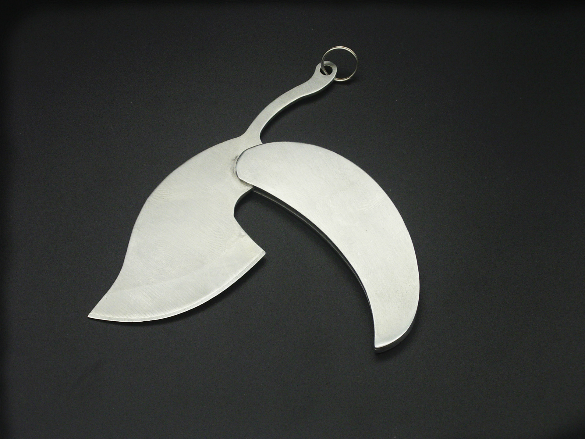 户外不锈钢叶子刀随身工具树叶刀个性时尚刀家用迷你水果刀折叠刀