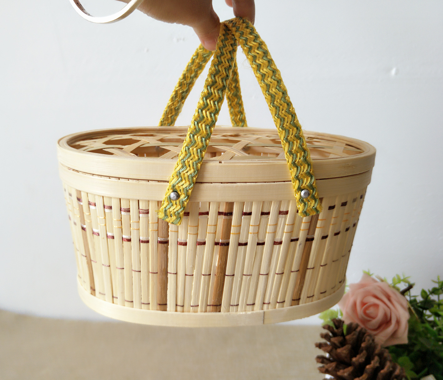 安吉厂家直销小竹篮,2斤装土鸡蛋篮,水果竹篮,厂家直销批发