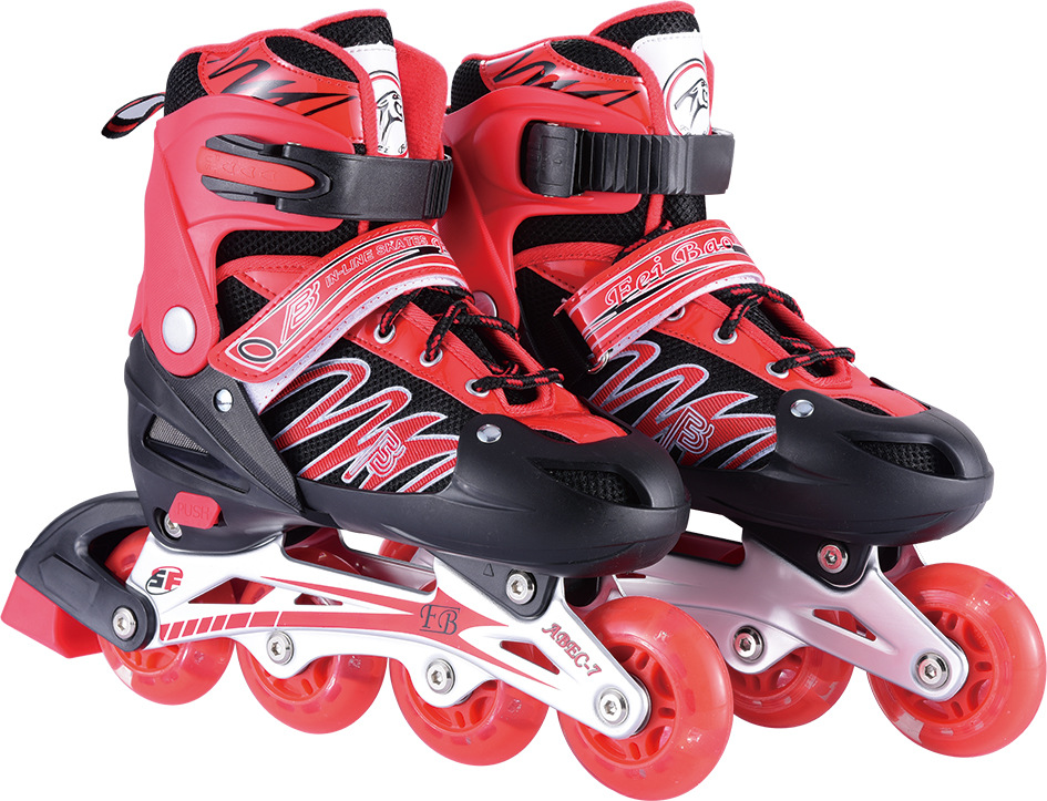 飞豹 溜冰鞋儿童全套装男女直排轮旱冰轮滑鞋可调5-10-15-成人岁