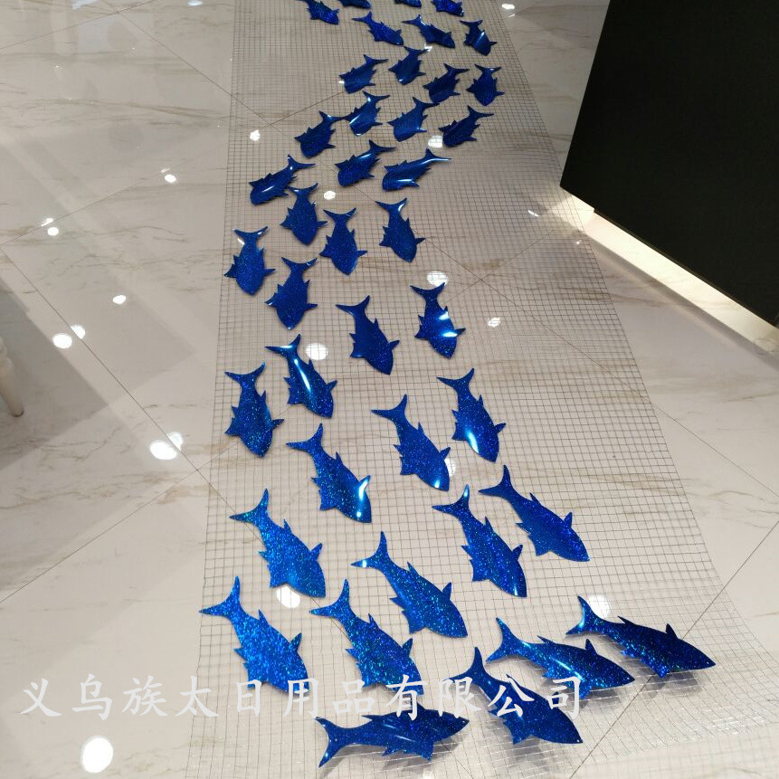 商场美陈橱窗布置道具鱼珠片婚礼现场装饰鱼亮片海洋主题婚礼用品
