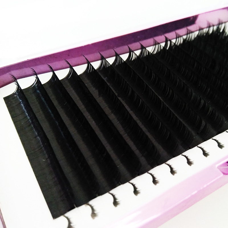 Round Hair Dense Row Grafting False Eyelashes Natural Soft 16 Rows 0.15 Eyelashes Eyelash Factory Wholesale