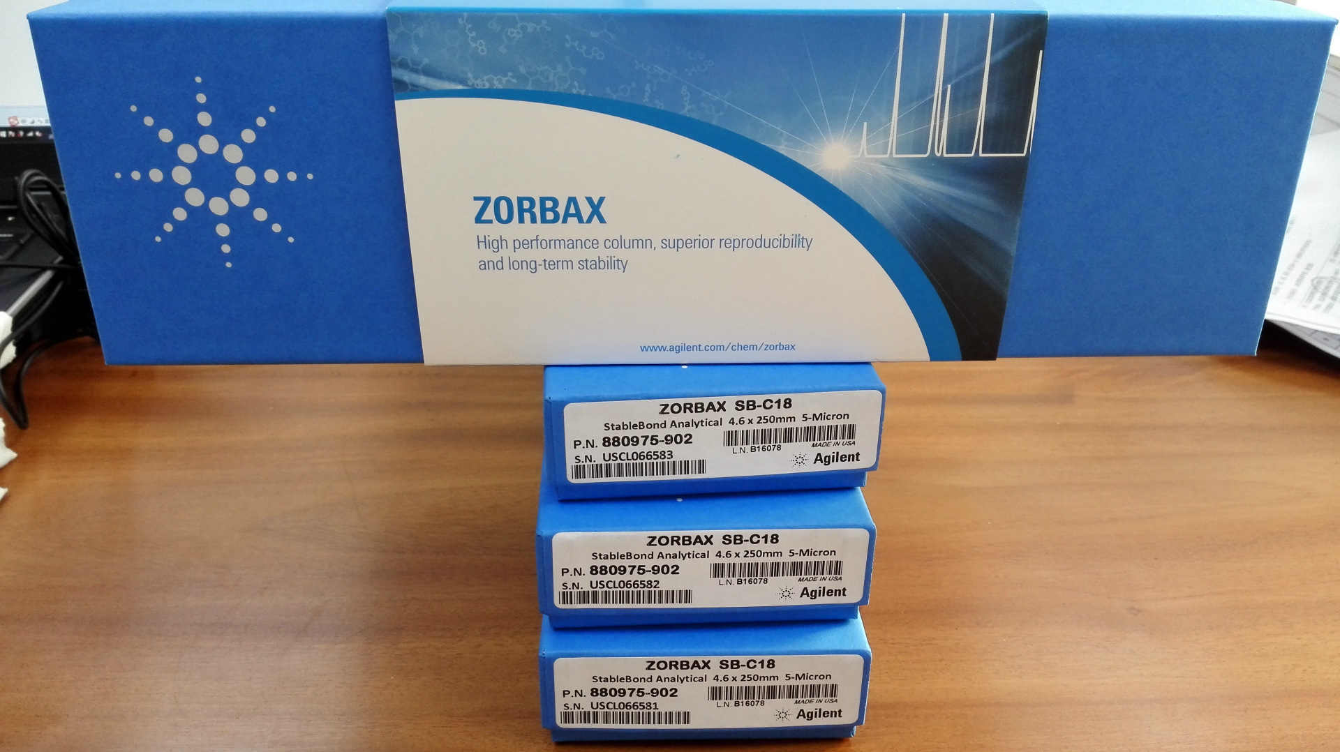 安捷伦880975-902 sb-c18,250x4.6色谱柱