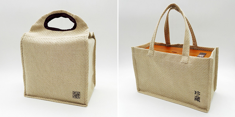 七子茶普洱茶布袋 棉麻布包手提袋 布质便携白茶收纳袋