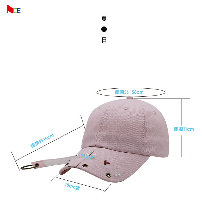 工厂批发春夏韩版鸭舌帽男斜纹绣花弯檐棒球帽女户外遮阳帽子定制