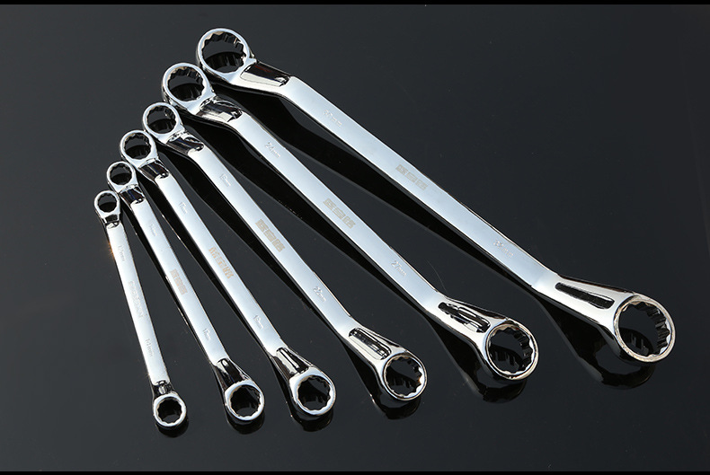 厂家直销10件套镀铬梅花口扳手手动双头眼镜扳手梅花呆扳手套装