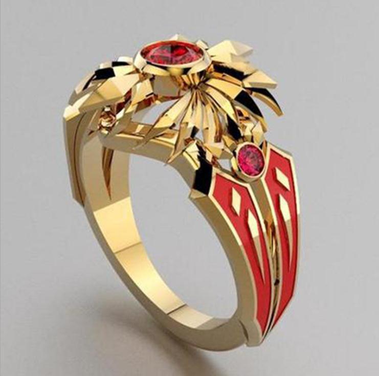 游戏周边lol英雄曙光女神蕾欧娜日女女坦皎月女神戴安娜戒指