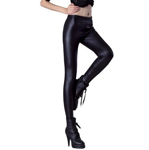 黄金绒超柔秋冬仿皮裤加绒厚打底裤外穿加肥大码保暖皮裤地摊批发